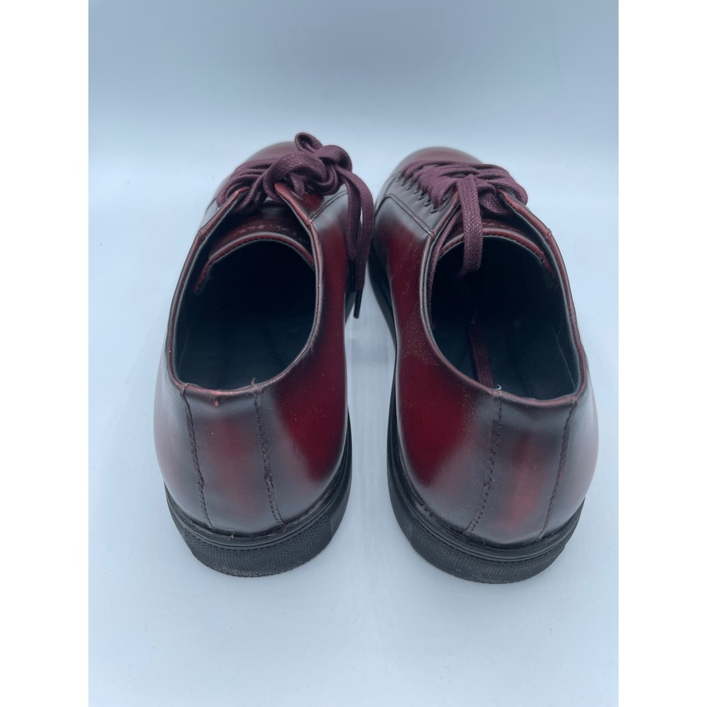 Belvedere Albert Mens 8.5 D Antique Burgundy Leather Low Top Sneakers Brazil - Picture 4 of 7
